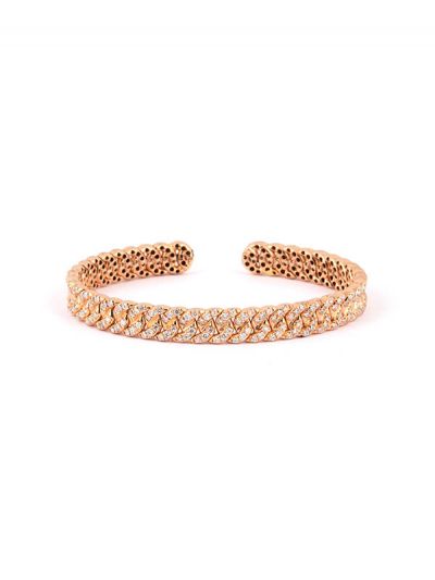 BRACCIALE RIGIDO GROUMETTE IN ORO ROSA 18KT CON DIAMANTI
