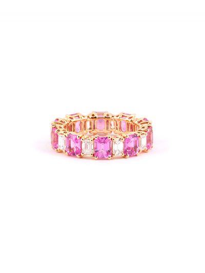 FEDINA ETERNELLE IN ORO ROSA 18KT CON DIAMANTI E ZAFFIRI ROSA