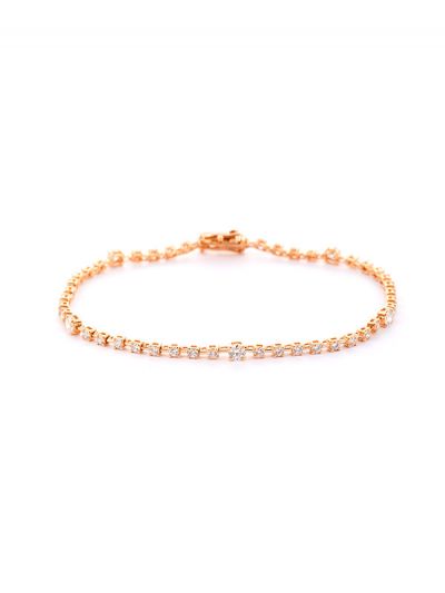 BRACCIALE IN ORO ROSA 18KT CON DIAMANTI BIANCHI
