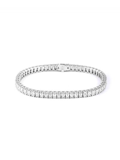 BRACCIALE TENNIS IN ORO BIANCO 18KT CON DIAMANTI TAGLIO BAGUETTE