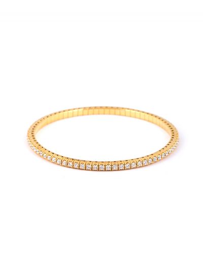 BRACCIALE TENNIS ELASTICO IN ORO GIALLO 18KT CON DIAMANTI