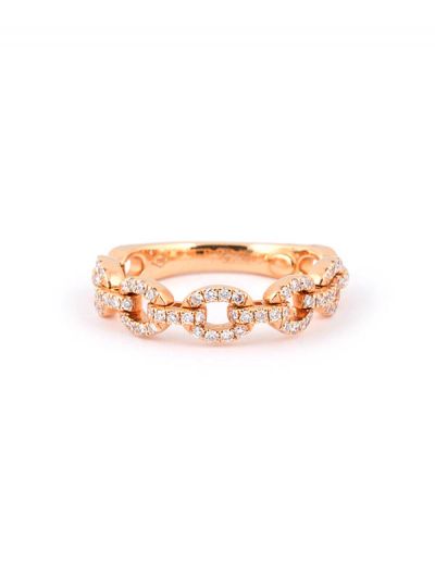 ANELLO FANTASIA GROUMETTE IN ORO ROSA 18KT CON DIAMANTI